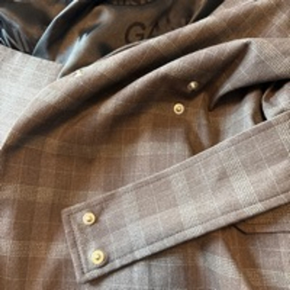 Women's‎ Ganni Brown Plaid Blazer Size M - Picture 5 of 9